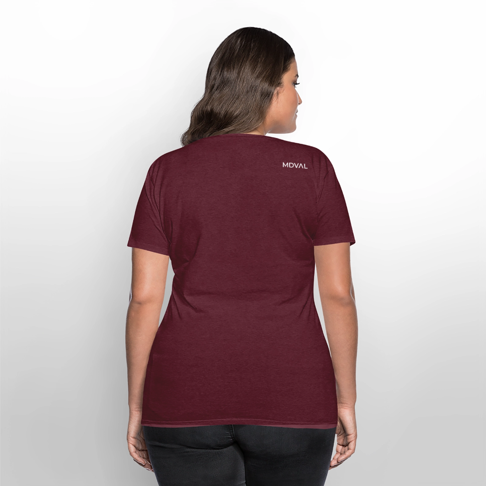 NEUES PROD Bio-Shirt Damen Langes Swertt - Burgunderrot