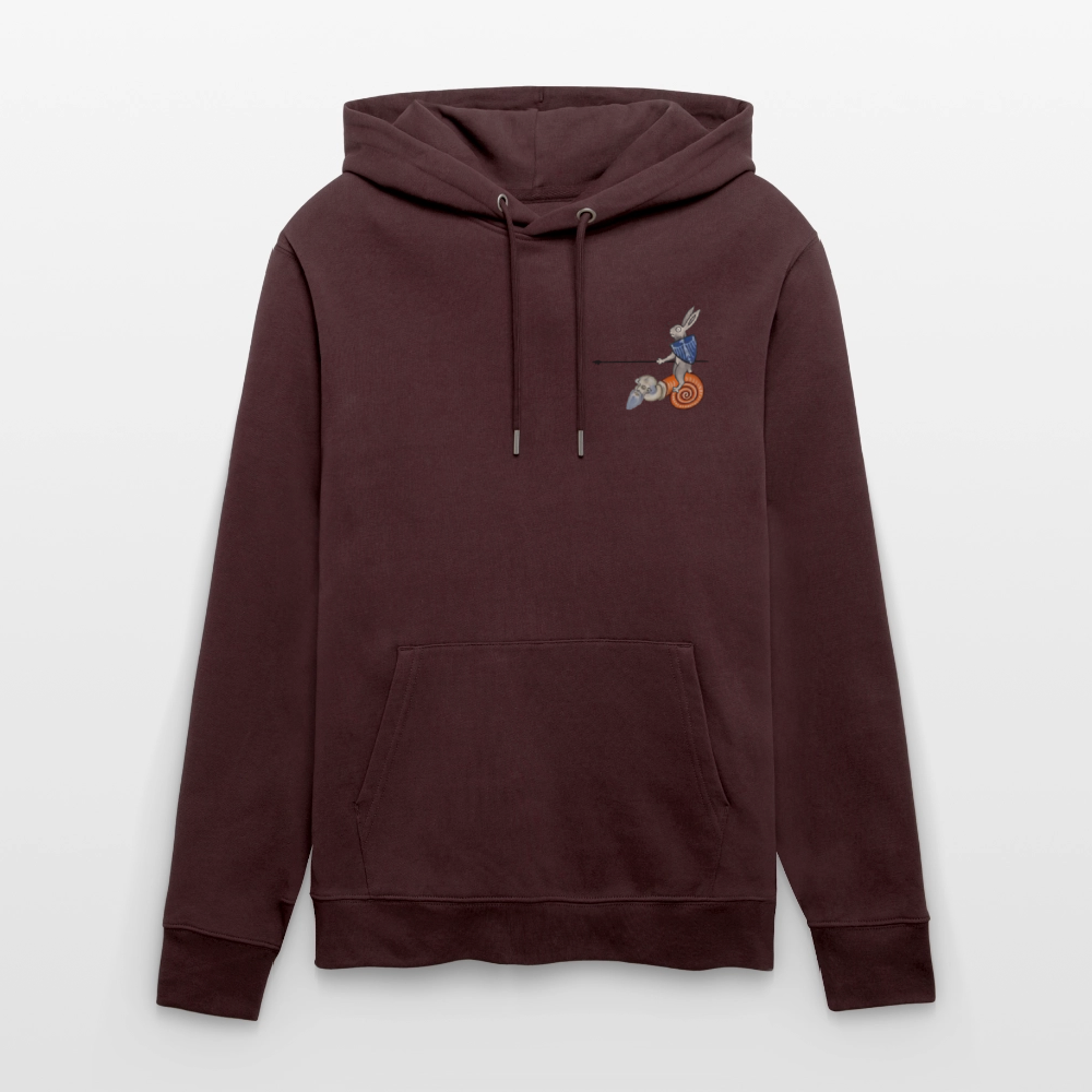 Mittelalterliche Tiere T-Shirt "Tjostender Hase" I Bio-Hoodie - Maroon