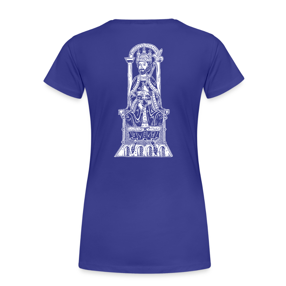 Friedrich I. Barbarossa (weißer Print hinten) I Bio-Shirt Damen - Königsblau
