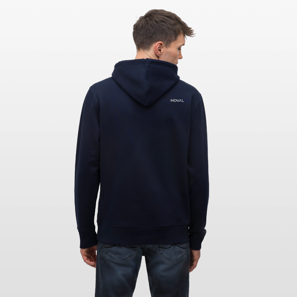 Templerhoodie | Siegel des Templerordens "Zwei Reiter auf einem Pferd" | dunkel | Bio Hoodie - Navy