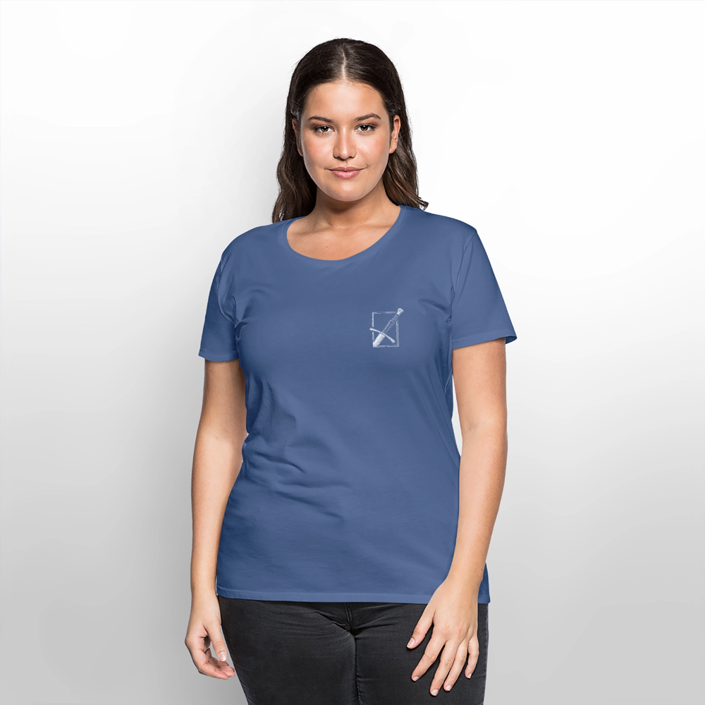 NEUES PROD Bio-Shirt Damen Langes Swertt - Taubenblau