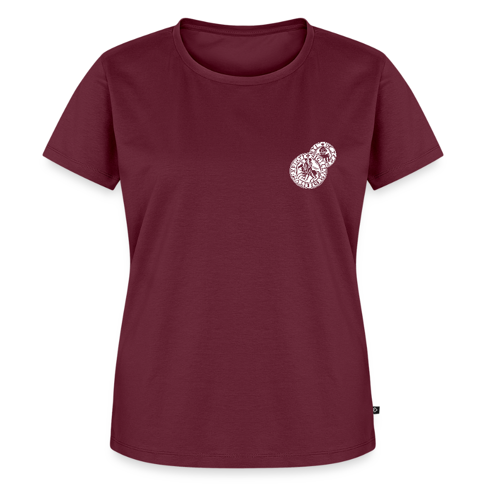 NEUES PROD Bio-Shirt Damen Templer Siegel - Burgunderrot