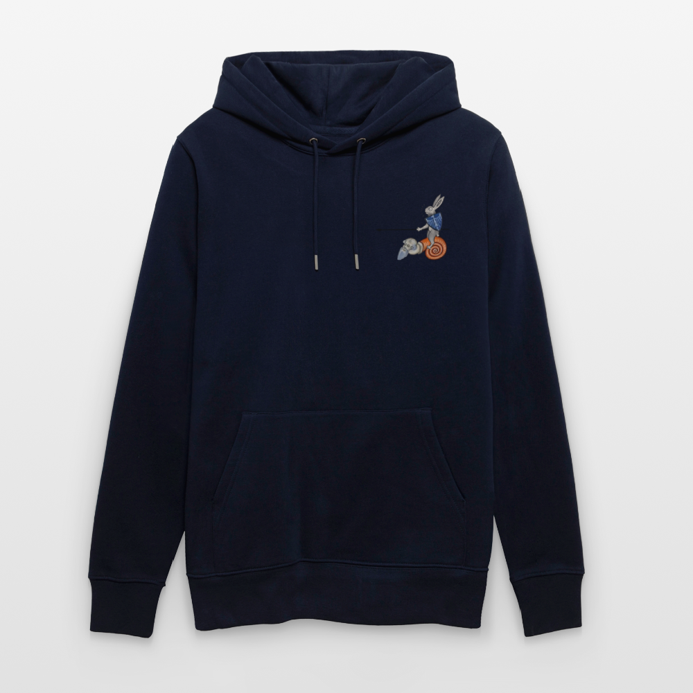Mittelalterliche Tiere T-Shirt "Tjostender Hase" I Bio-Hoodie - Navy