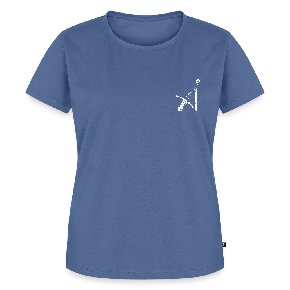 NEUES PROD Bio-Shirt Damen Langes Swertt - Taubenblau