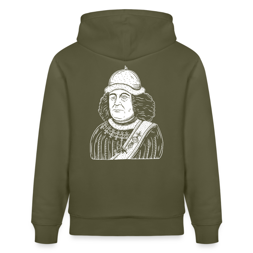 Mittelalterlicher Codex I Oswald von Wolkenstein I Bio-Hoodie - Khaki Grün