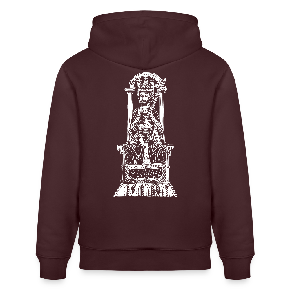 Friedrich I. Barbarossa (weißer Print hinten) I Mittelalter Hoodie - Maroon