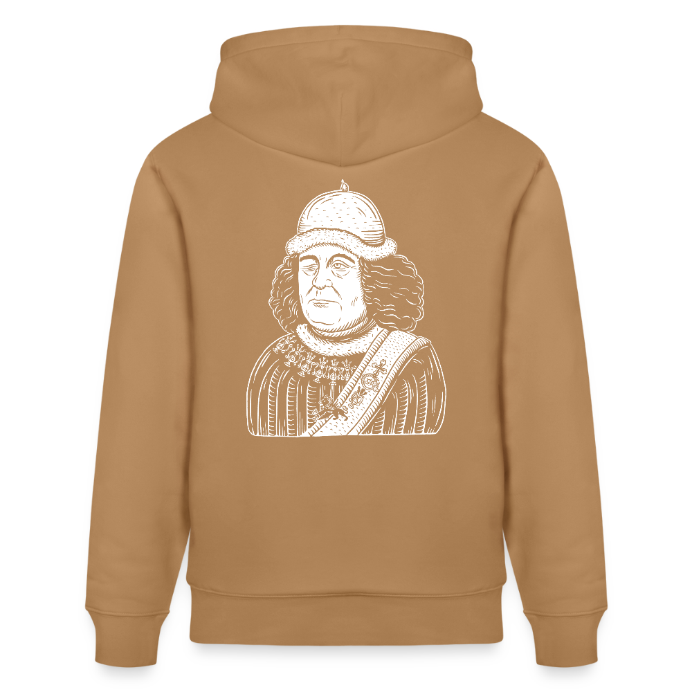 Mittelalterlicher Codex I Oswald von Wolkenstein I Bio-Hoodie - Karamell