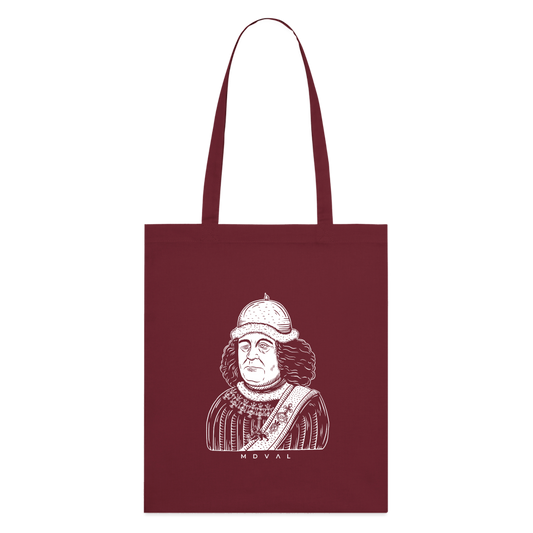 Mittelalterlicher Codex I Oswald von Wolkenstein I Bio-Stoffbeutel - Burgunderrot