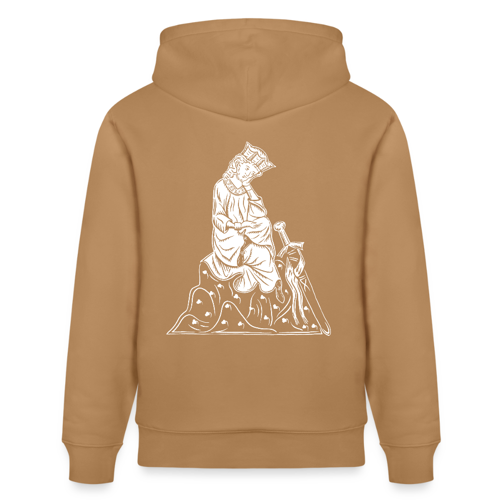 Mittelalterlicher Codex I Walther von der Vogelweide I Bio-Hoodie - Karamell