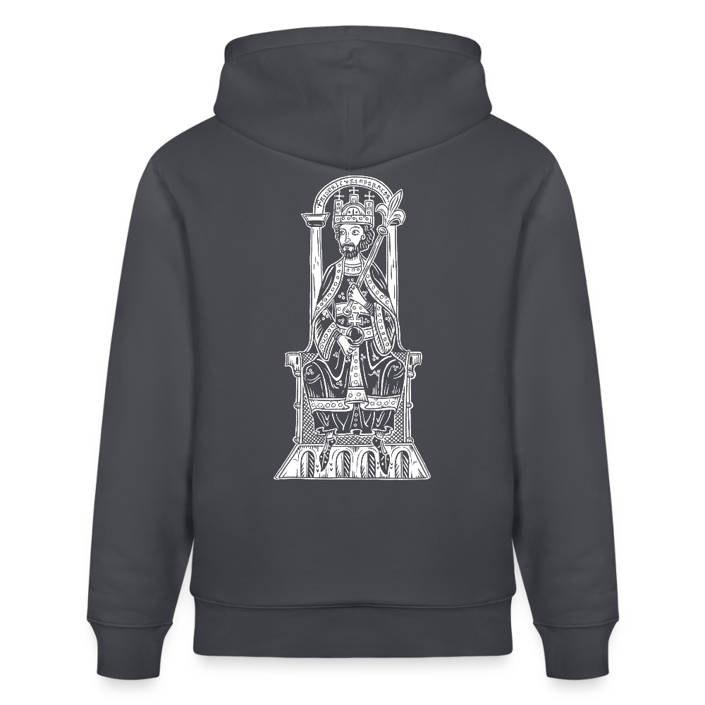 Friedrich I. Barbarossa (weißer Print hinten) I Mittelalter Hoodie - Indigoblau