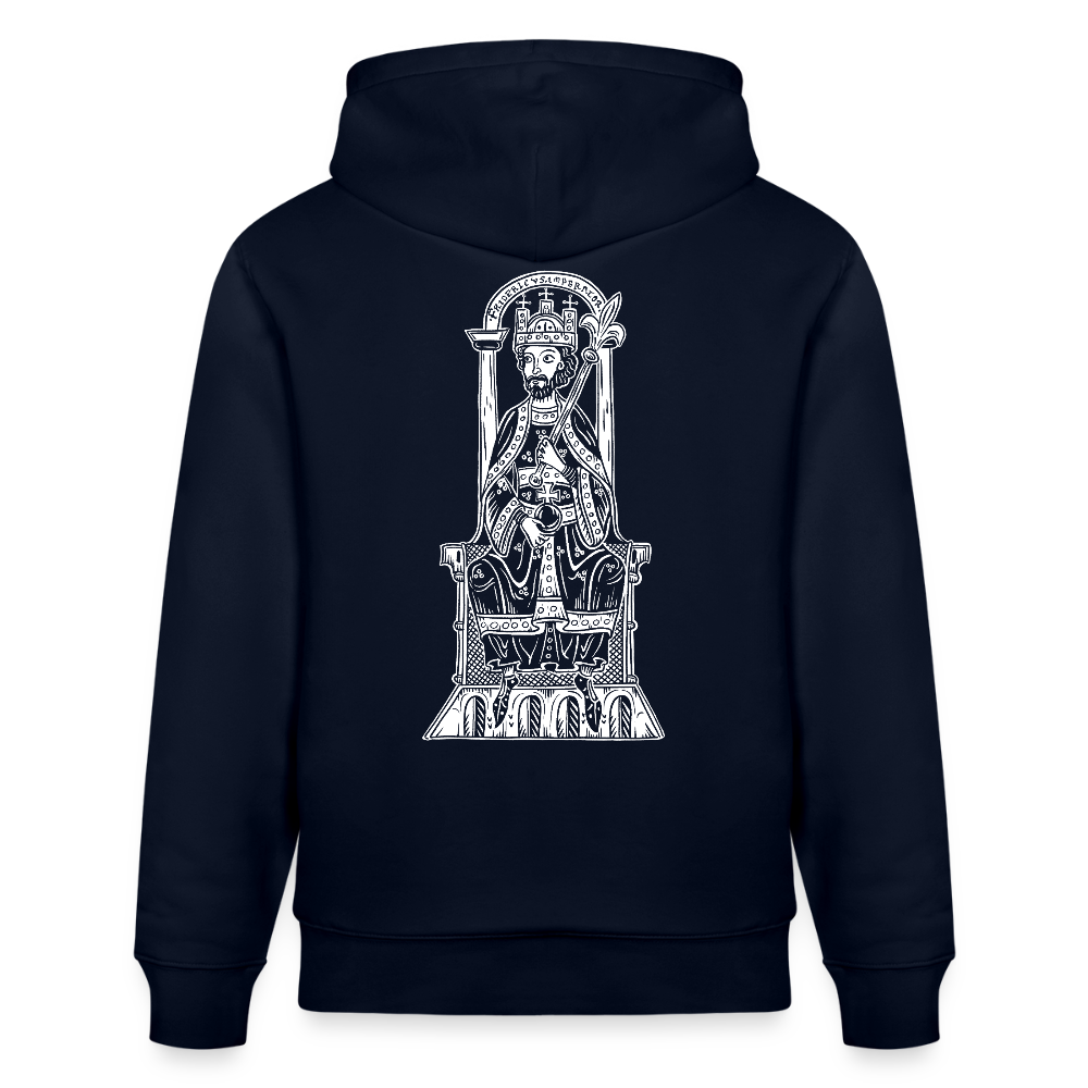 Friedrich I. Barbarossa (weißer Print hinten) I Mittelalter Hoodie - Navy