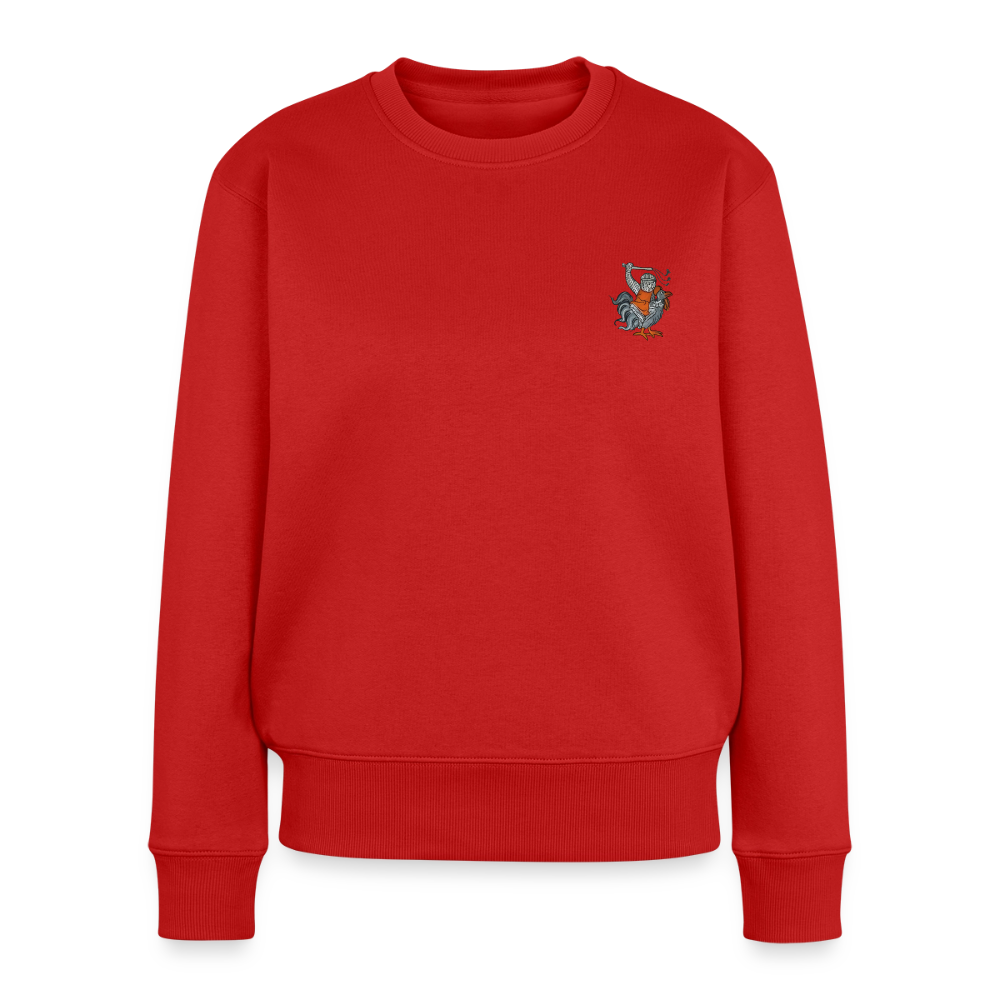 Mittelalterliche Tiere Pullover I Kampfhühnchen - Rot