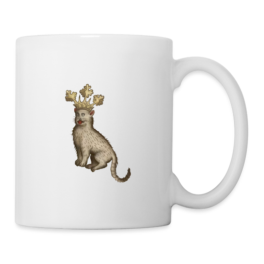 Königskatze Marginalie Tasse Mittelalter - Weiß