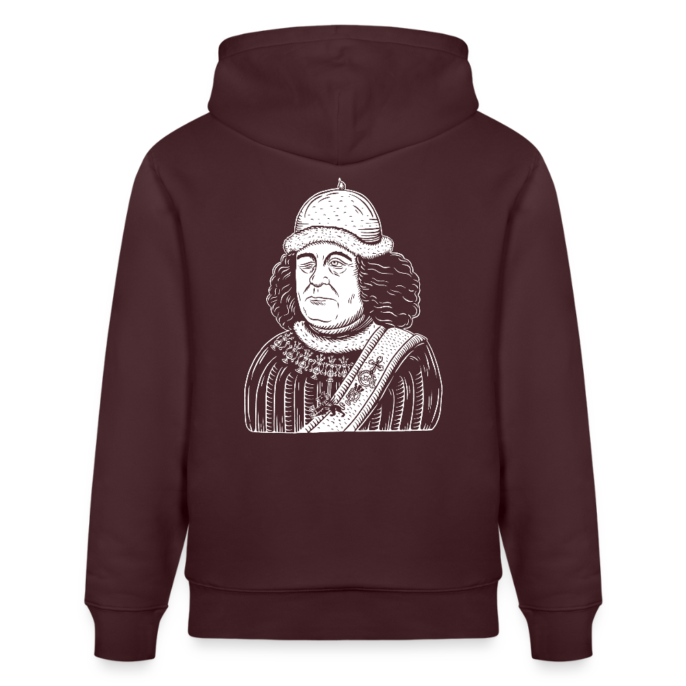 Mittelalterlicher Codex I Oswald von Wolkenstein I Bio-Hoodie - Maroon