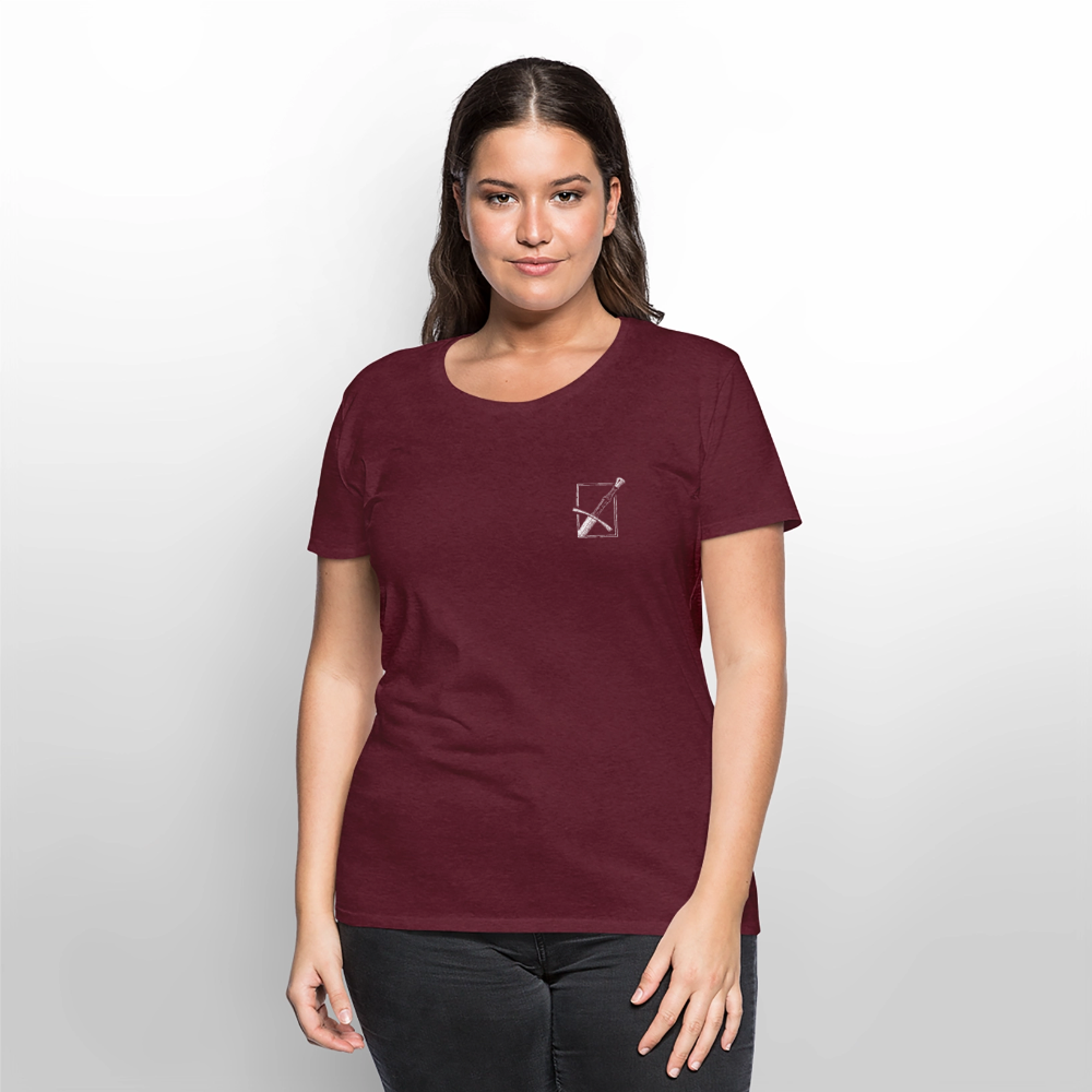 NEUES PROD Bio-Shirt Damen Langes Swertt - Burgunderrot