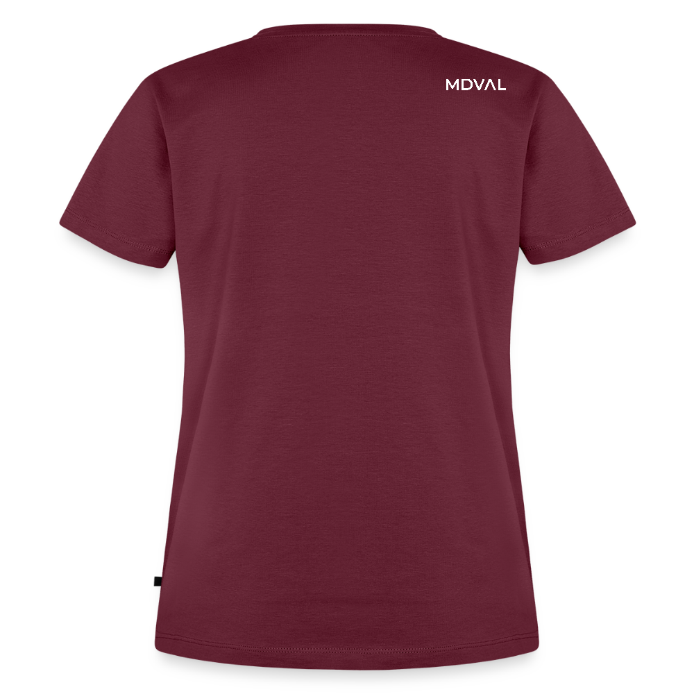 NEUES PROD Bio-Shirt Damen Langes Swertt - Burgunderrot