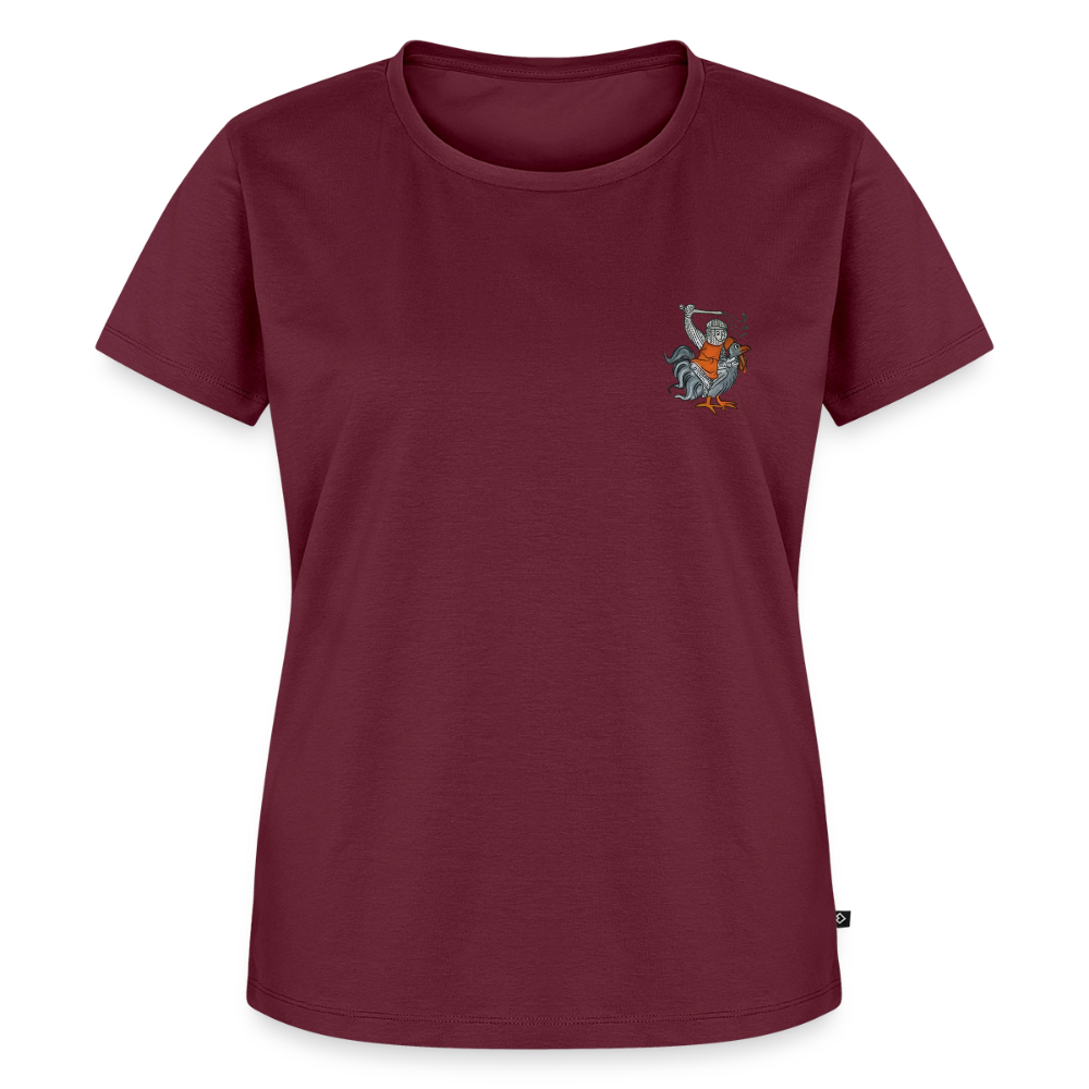 Mittelalterliche Tiere Shirt | Kampfhühnchen - Burgunderrot