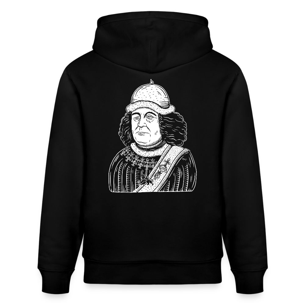 Mittelalterlicher Codex I Oswald von Wolkenstein I Bio-Hoodie - Schwarz