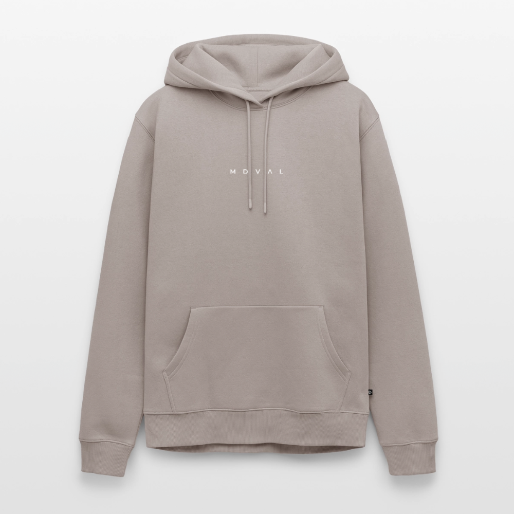 NEUES PROD Männer Premium Hoodie Logo Front - Taupe