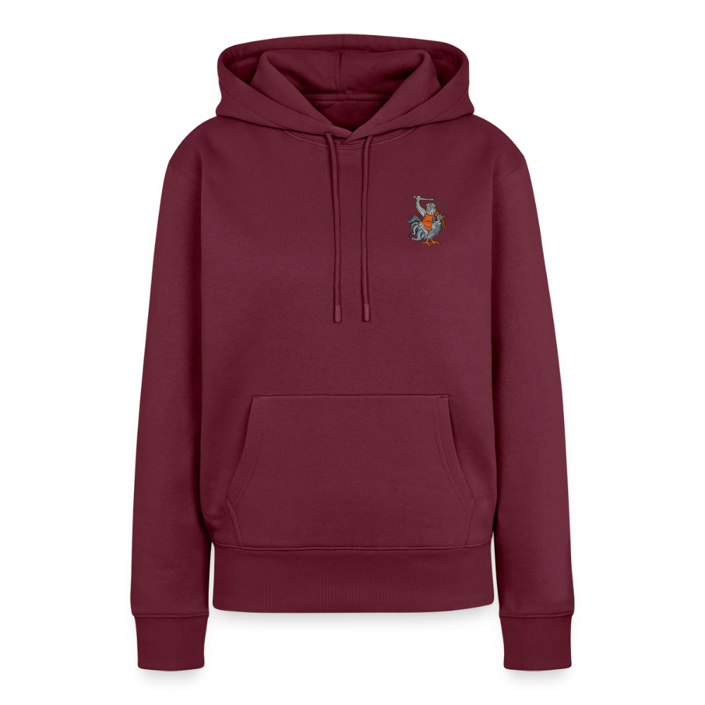 Mittelalter Hoodie | Kampfhühnchen - Burgunderrot