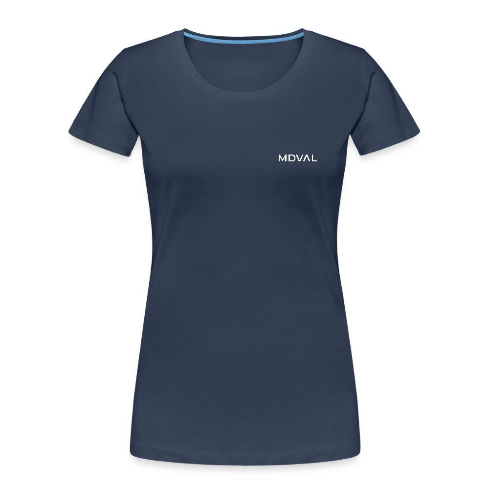 Friedrich I. Barbarossa (weißer Print hinten) I Bio-Shirt Damen - Navy