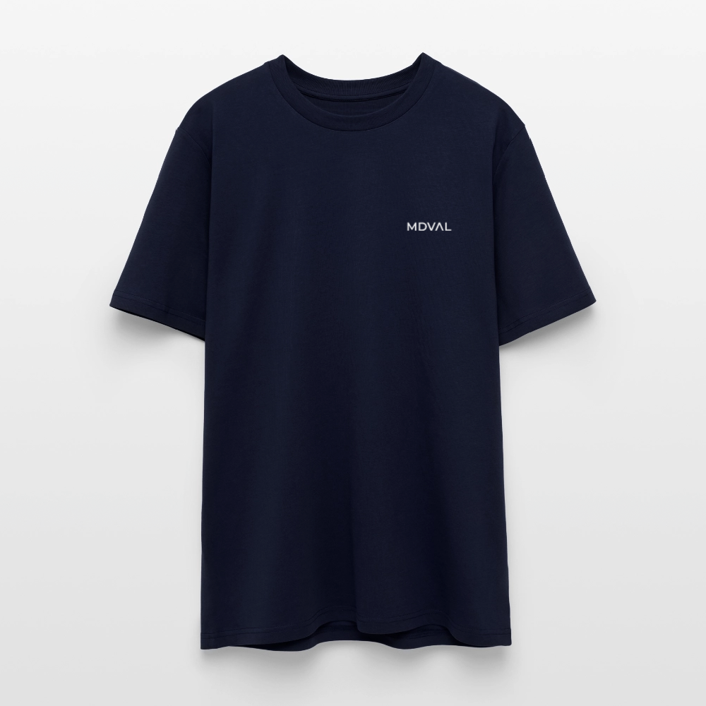 Bio-Shirt Friedrich I. Barbarossa (weißer Print hinten) | Mittelalterlicher Codex - Navy