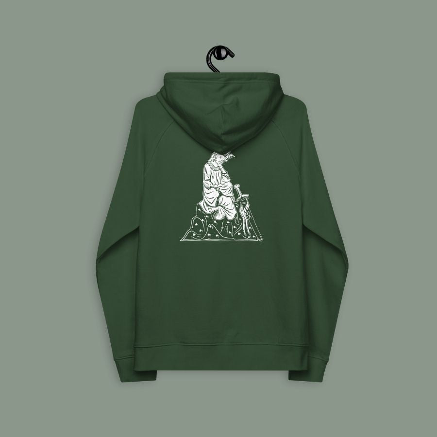 Mittelalterlicher Codex I Walther von der Vogel I front I Bio-Hoodie - Khaki Grün