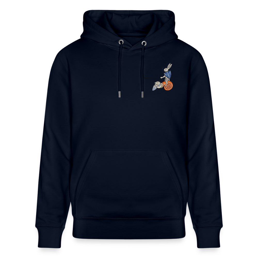 Mittelalterliche Tiere T-Shirt "Tjostender Hase" I Bio-Hoodie - Navy