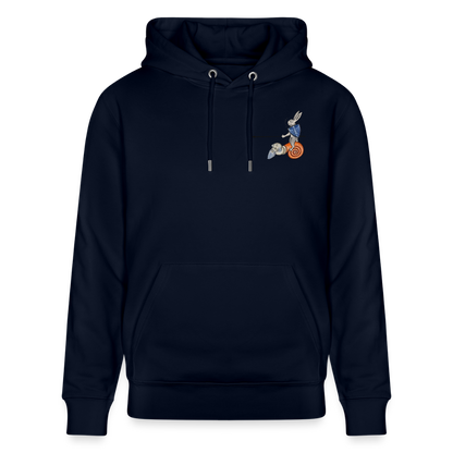 Mittelalterliche Tiere T-Shirt "Tjostender Hase" I Bio-Hoodie - Navy