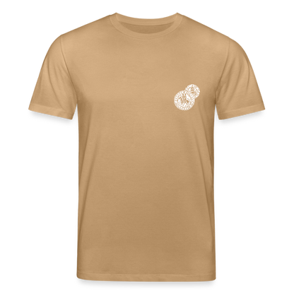 Templer Shirt | Siegel des Templerordens "Zwei Reiter auf einem Pferd" | dunkel | Bio-Shirt - Karamell 