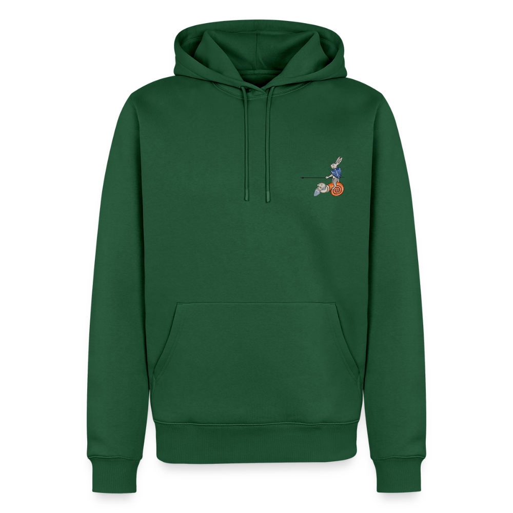 NEUES PROD Männer Premium Hoodie Tjostender Hase - Flaschengrün