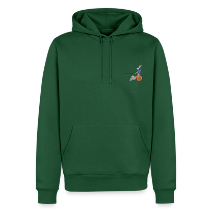 NEUES PROD Männer Premium Hoodie Tjostender Hase - Flaschengrün