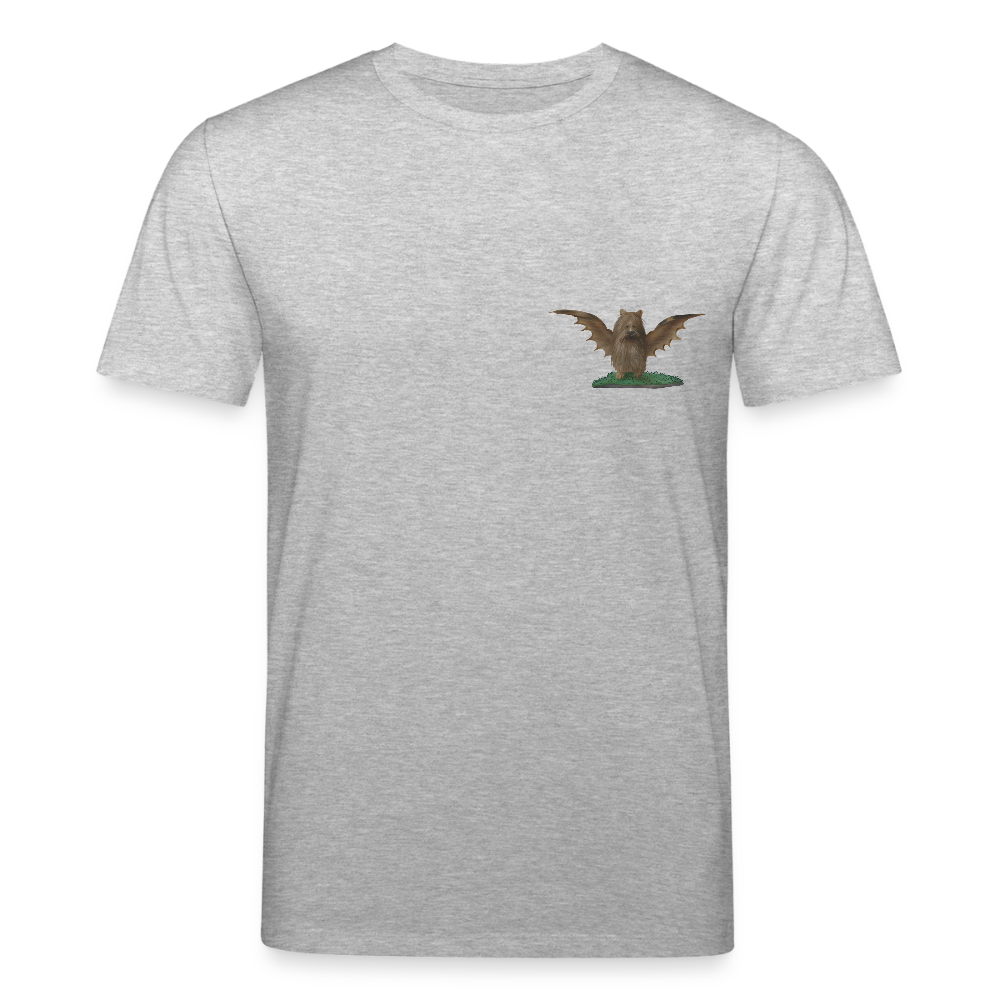 Mittelalterliche Tiere T-Shirt I "Biberfledermaus" I hell I Bio-Shirt - Grau meliert