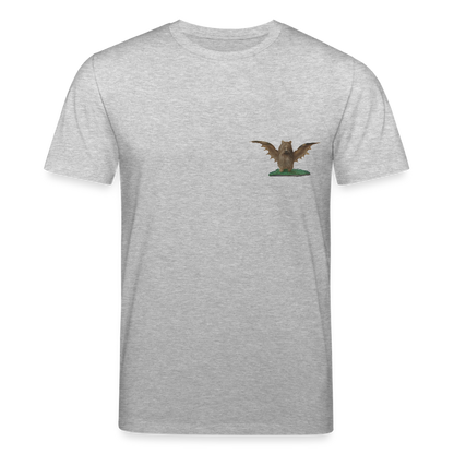 Mittelalterliche Tiere T-Shirt I "Biberfledermaus" I hell I Bio-Shirt - Grau meliert