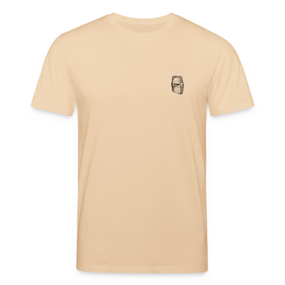 Mittelalterlicher Helm T-Shirt I "Dargen" I Hochmittelalter I hell I Bio-Shirt - Beige