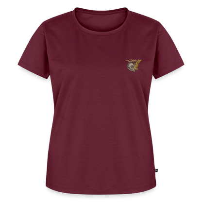 Mittelalterliche Tiere Shirt | Hirschschnecke - Burgunderrot