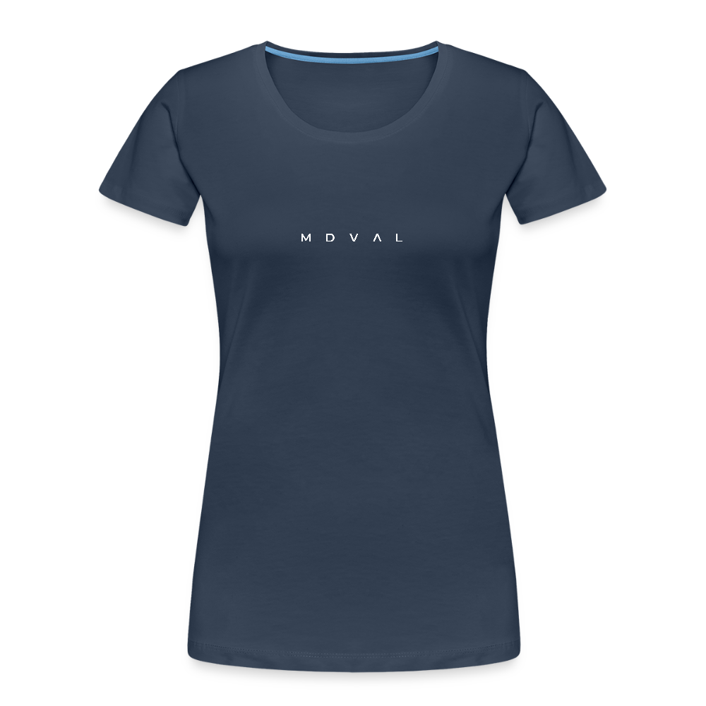 Mittelalter Shirt MDVAL Logo I tight fit I Damen - Navy