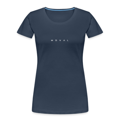Mittelalter Shirt MDVAL Logo I tight fit I Damen - Navy
