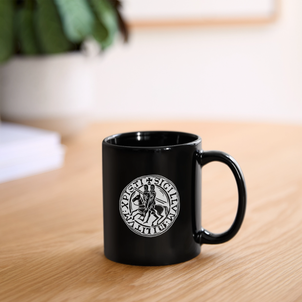 Templer Tasse Schwarz | Siegel des Templerordens - Schwarz