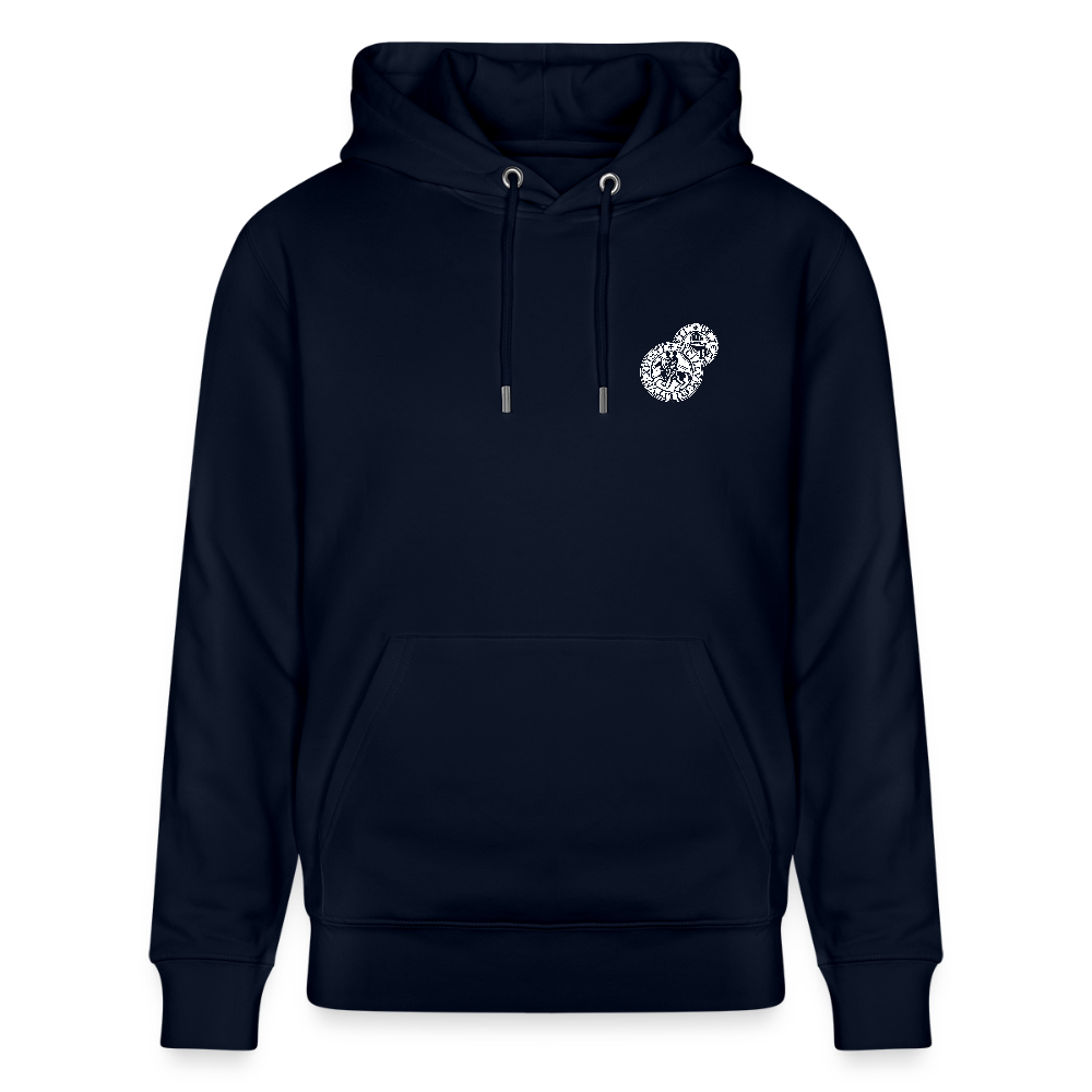 Templerhoodie | Siegel des Templerordens "Zwei Reiter auf einem Pferd" | dunkel | Bio Hoodie - Navy