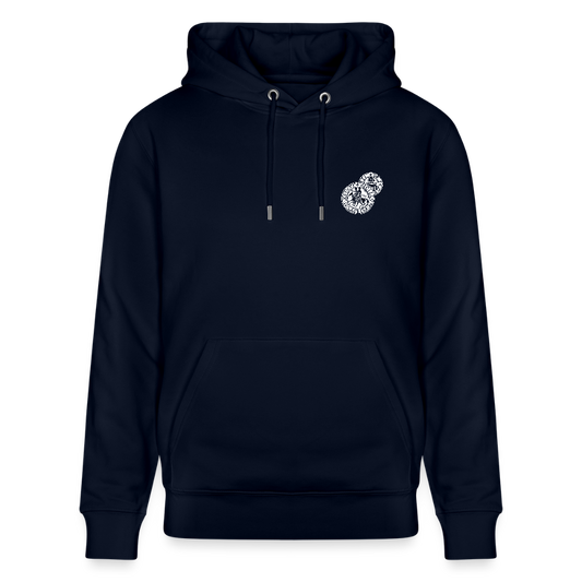 Templerhoodie | Siegel des Templerordens "Zwei Reiter auf einem Pferd" | dunkel | Bio Hoodie - Navy