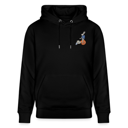 Mittelalterliche Tiere T-Shirt "Tjostender Hase" I Bio-Hoodie - Schwarz
