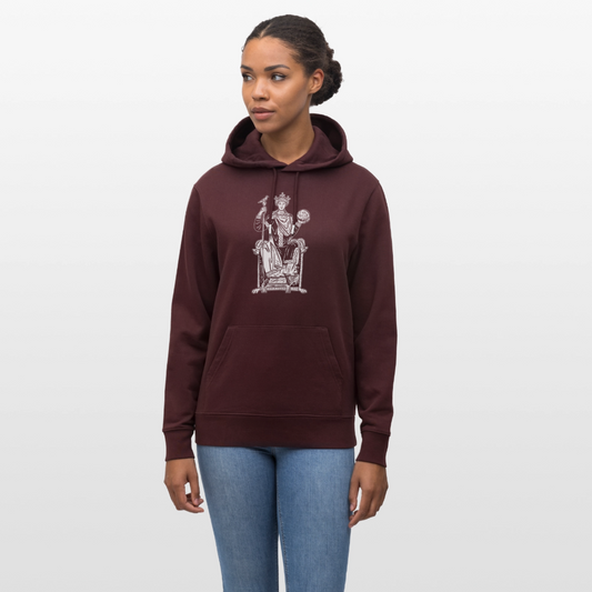 Mittelalterlicher Codex I Kaiser Otto III I front I Bio-Hoodie - Maroon