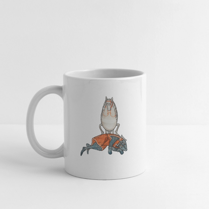 Falscher Reiter Tasse Mittelalter - Weiß