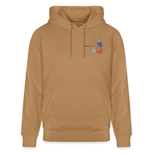 Mittelalterliche Tiere T-Shirt "Tjostender Hase" I Bio-Hoodie - Karamell 