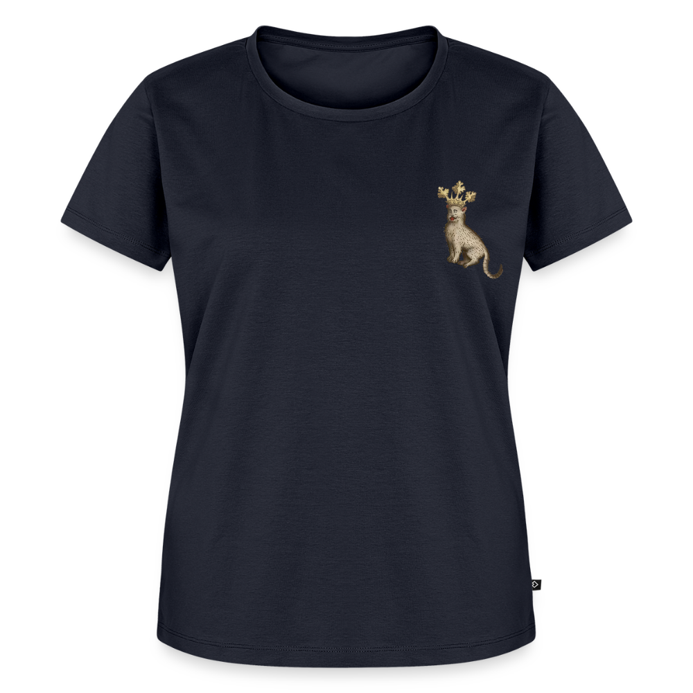 NEUES PROD Bio-Shirt Damen Königskatze - Navy