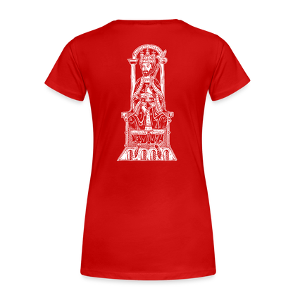 Friedrich I. Barbarossa (weißer Print hinten) I Bio-Shirt Damen - Rot
