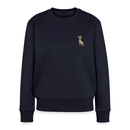 Mittelalter Tiere Pullover I Königskatze - Navy