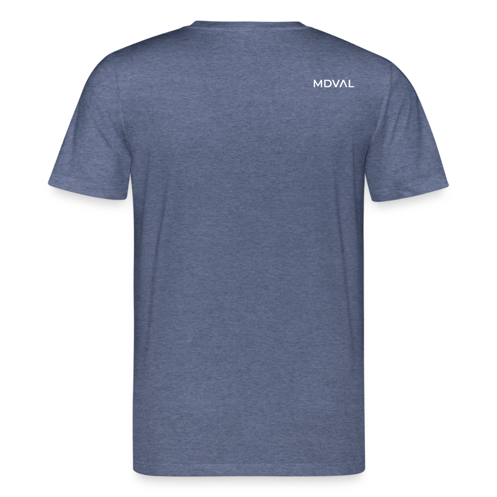 Mittelalterliches Schwert T-Shirt I "Gueðesweord" I Frühmittelalter I dunkel I Bio-Shirt - Dunkelblau meliert