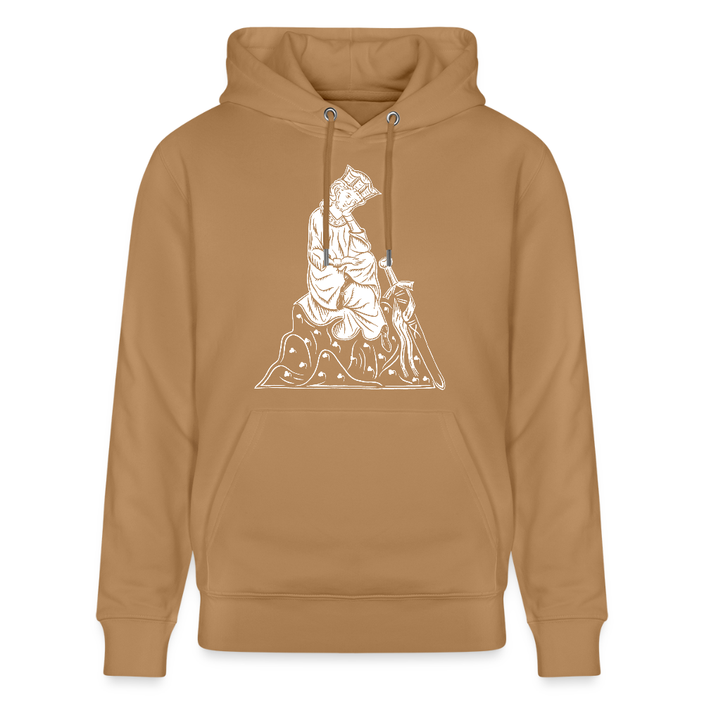 Mittelalterlicher Codex I Walther von der Vogel I front I Bio-Hoodie - Karamell 